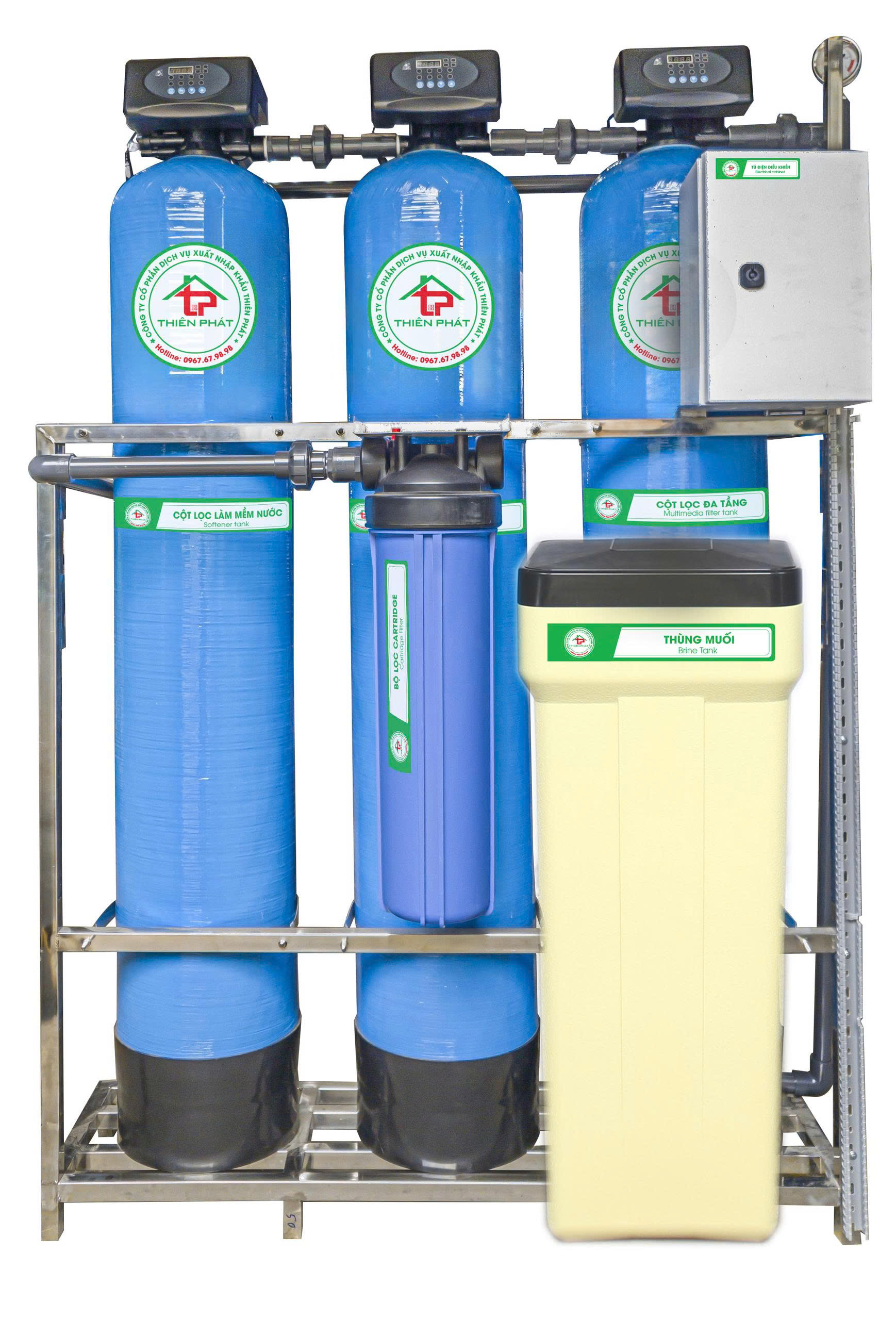 3 cột composite, van tự động, làm mềm 3 cột composite, van tự động, làm mềm