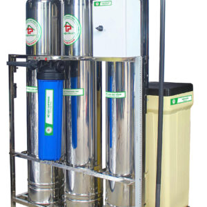 3 cột inox, van tự động, làm mềm
